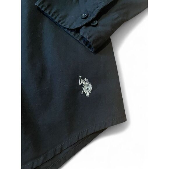 U.S. Polo Assn. Women's XL Cotton Pullover Shirt Long Sleeve Stretch Black - Picture 5 of 8